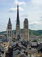 Rouen, Cathedrale vue du Gros Horloge